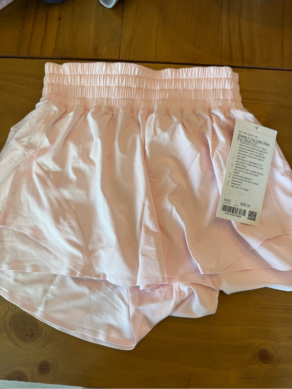 lululemon athletica Pale Pink Athletic shorts with Built-In Liner